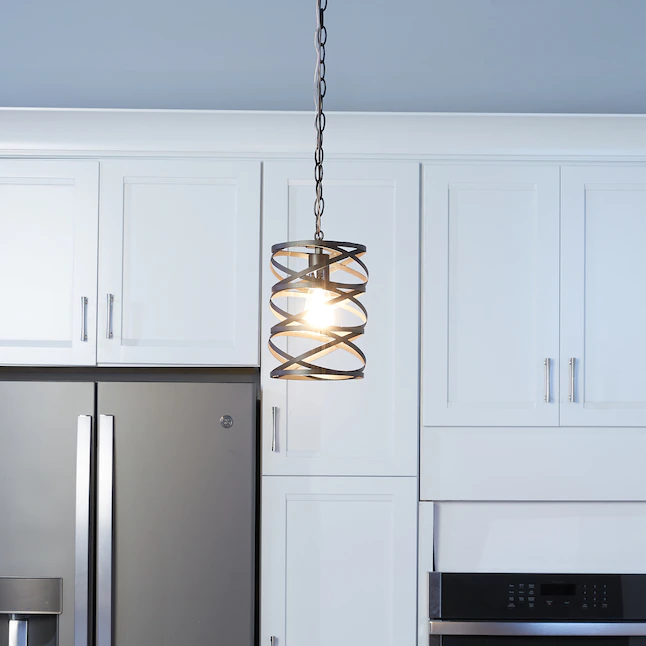 allen + roth Winship Bronze Modern/Contemporary Cylinder Mini Pendant Light