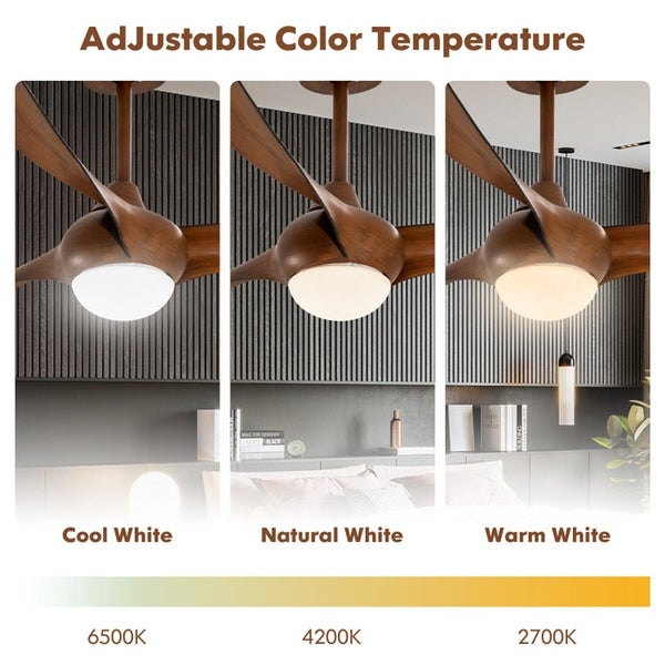 52 Inch LED Ceiling Fan with 6-Level Adjustable Speed Shopping - The Best Deals on Ceiling Fans | 38565973