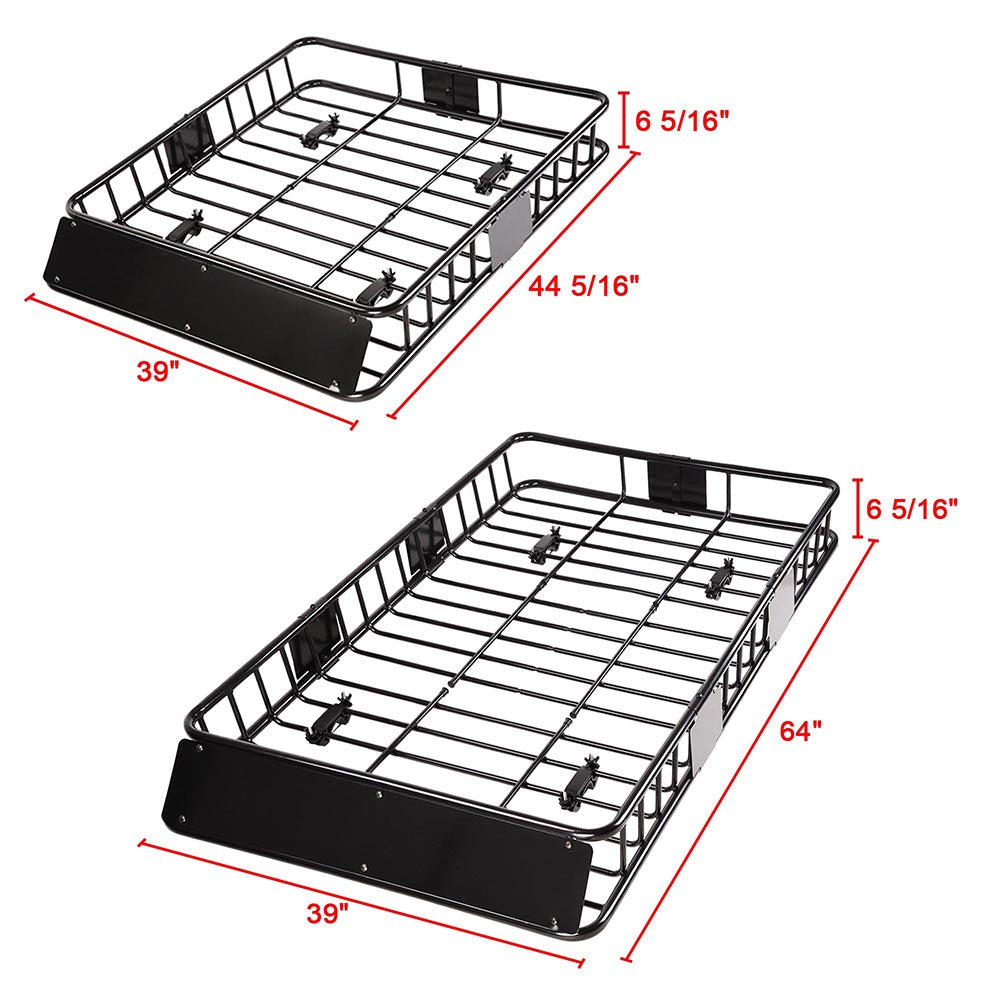 Yescom 64in Car Rooftop Cargo Basket Carrier w/ Extension Universal