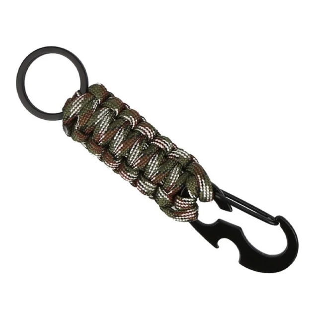 Outdoor Umbrella Rope Weaving Multifunctional EDC Bottle Opening Keychain Tactical Mountaineering Hook Belt Key Chain