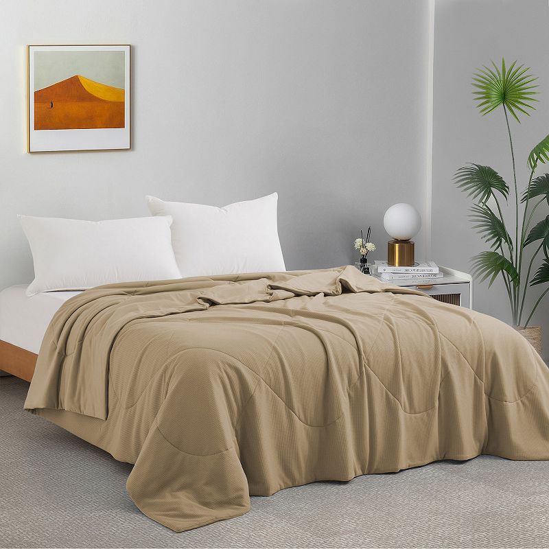 Unikome Reversible Oversize Blanket Waffle Design with 100% Silky Fabric for Hot Sleepers Comfort