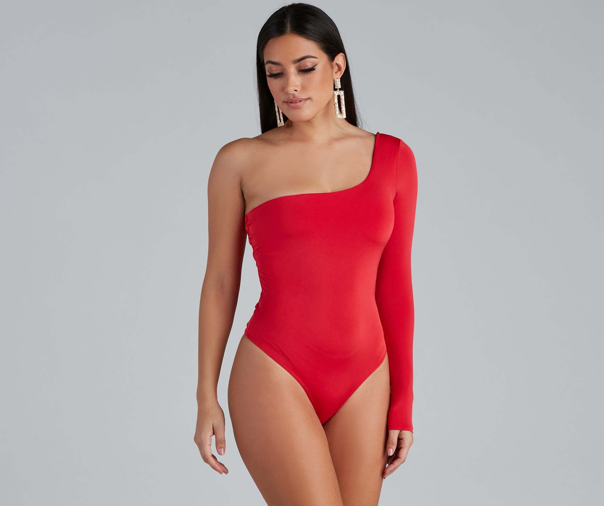 Strappy Stunner One-Shoulder Bodysuit