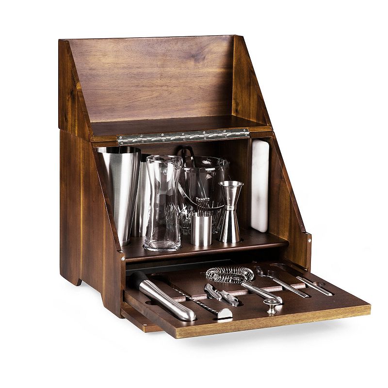 Picnic Time San Diego Padres Madison Acacia Tabletop Bar Set