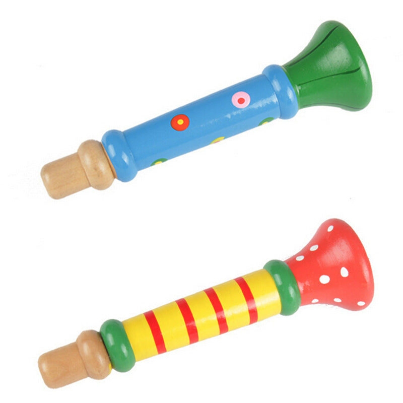 Baby Wooden Small Horn Whistle Musical Toys Gift Colorful Developmental Toy For kids and children music instrumental toys