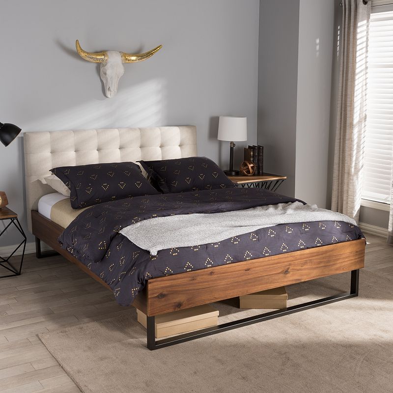 Baxton Studio Mitchell Industrial Platform Bed