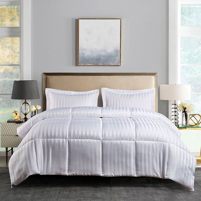 Kathy Ireland Damask Stripe Comforter Set