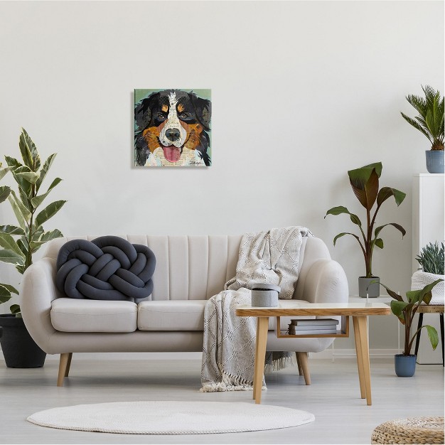 Stupell Industries Bernese Mountain Dog Portrait Canvas Wall Art