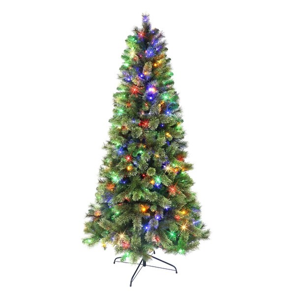 Puleo International 6 ft. PreLit Montana Pine Artificial Christmas Tree