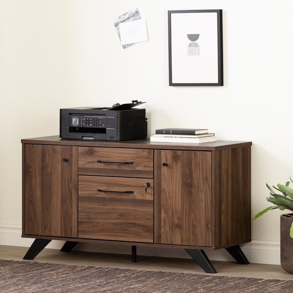 South Shore Helsy 2 drawer Credenza Cabinet with Doors