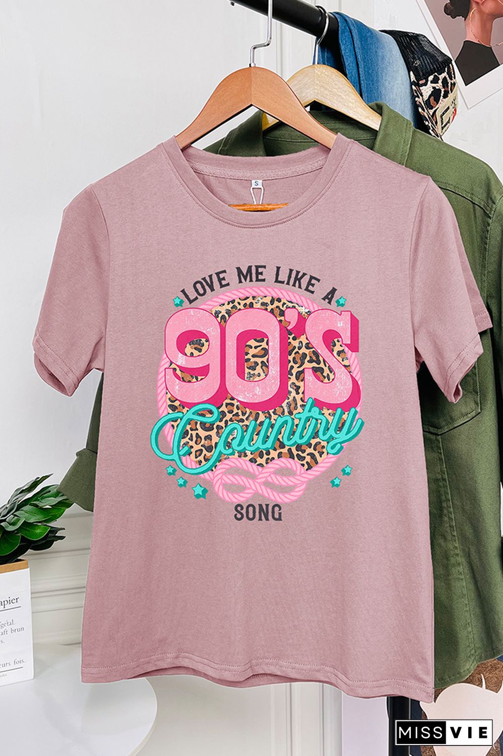 Love Me Like A 90's Country Song Short Sleeve Graphic Tee Wholesale