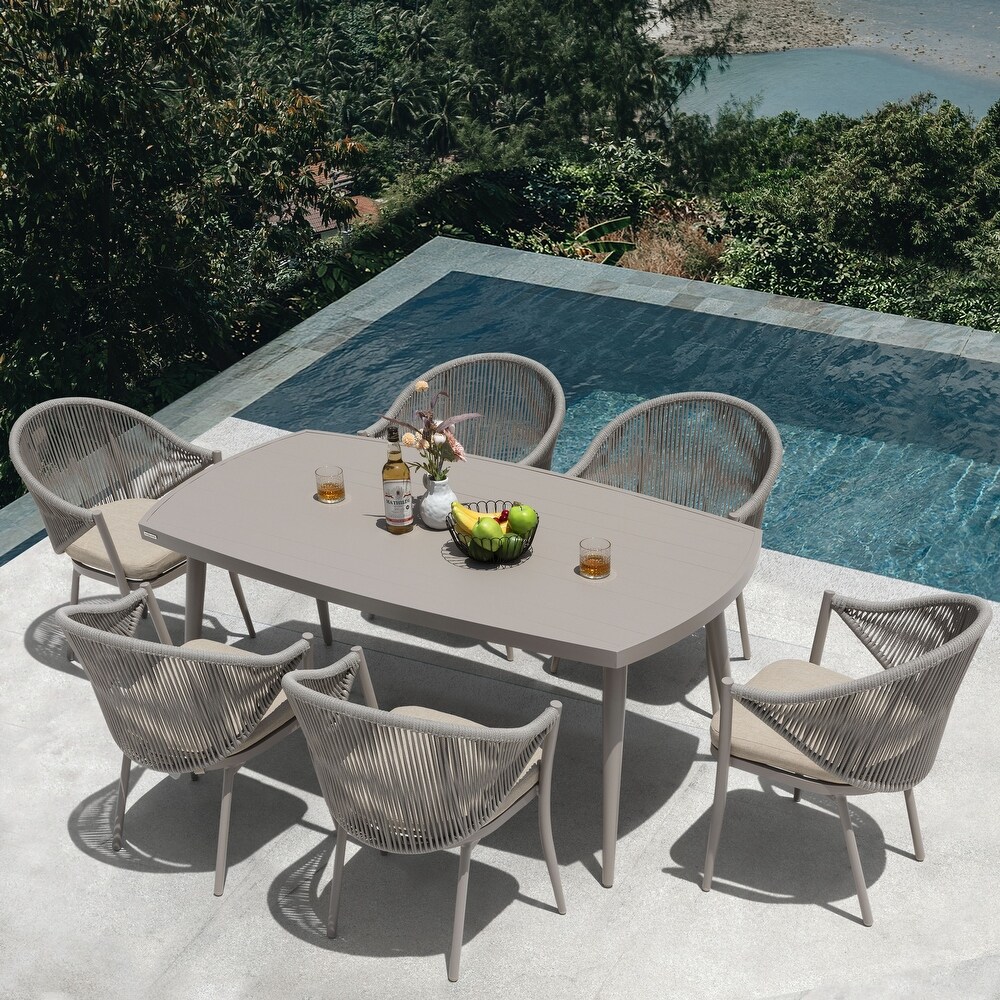 NUU GARDEN 67in. Single Outdoor Aluminum Dining Table