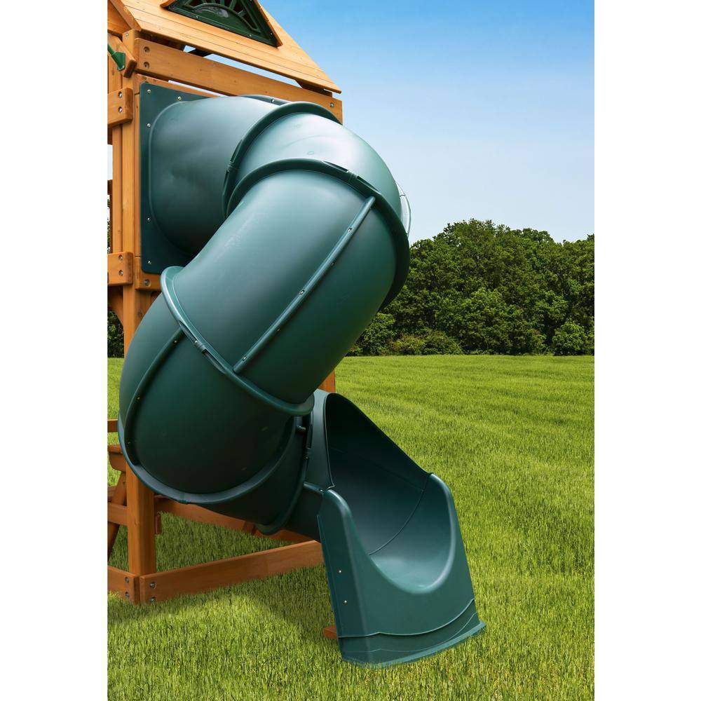 Swing-N-Slide Playsets Quick Connect Tube Slide for 5 ft. Decks - Green WS 5040-G