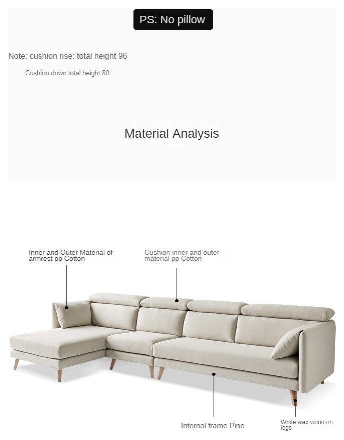 North American Oak Scandinavian Fabric Corner Sofa   Midcentury   Sectional Sofas   by GVAwood  Houzz