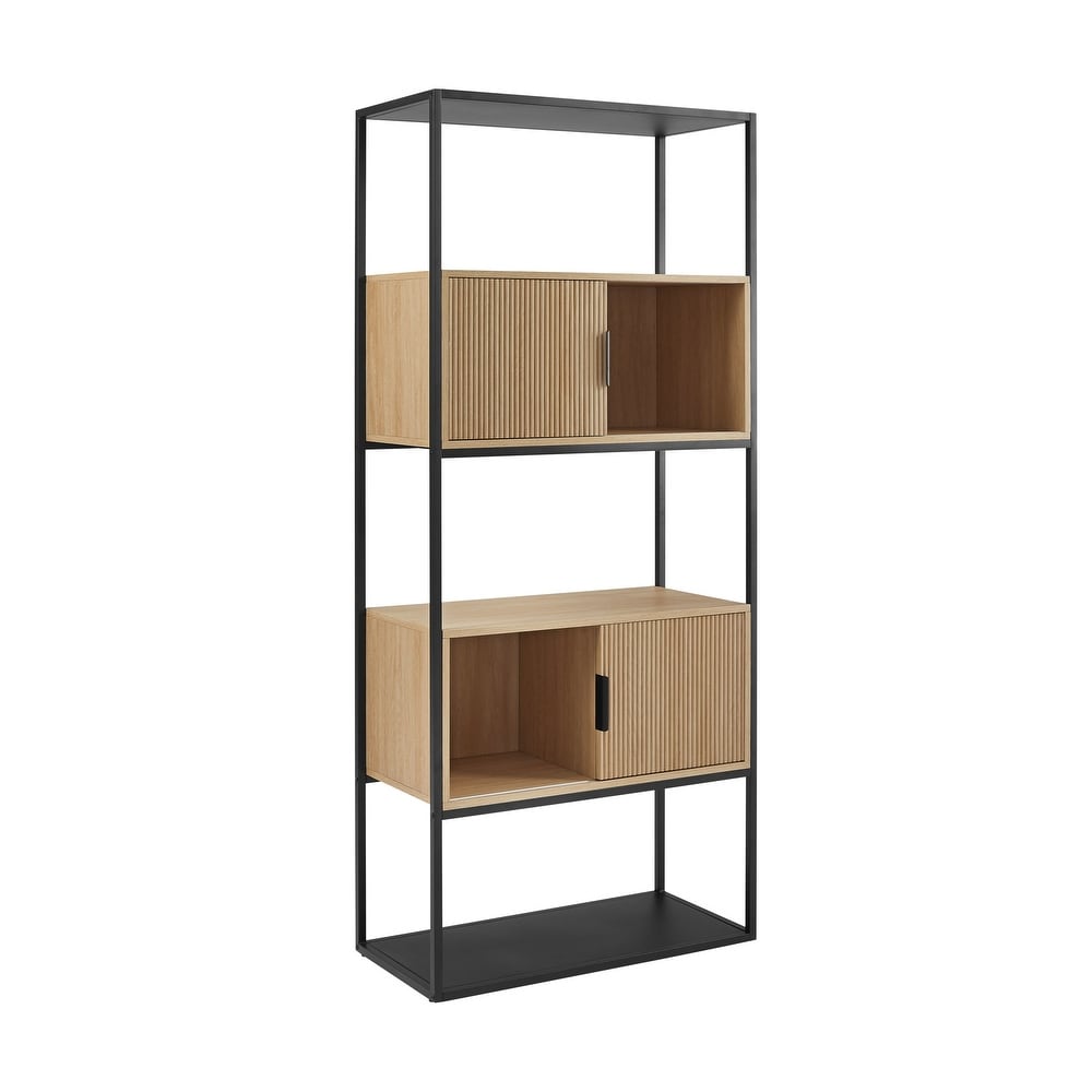 Middlebrook Designs Modern Fluted Door Bookcase