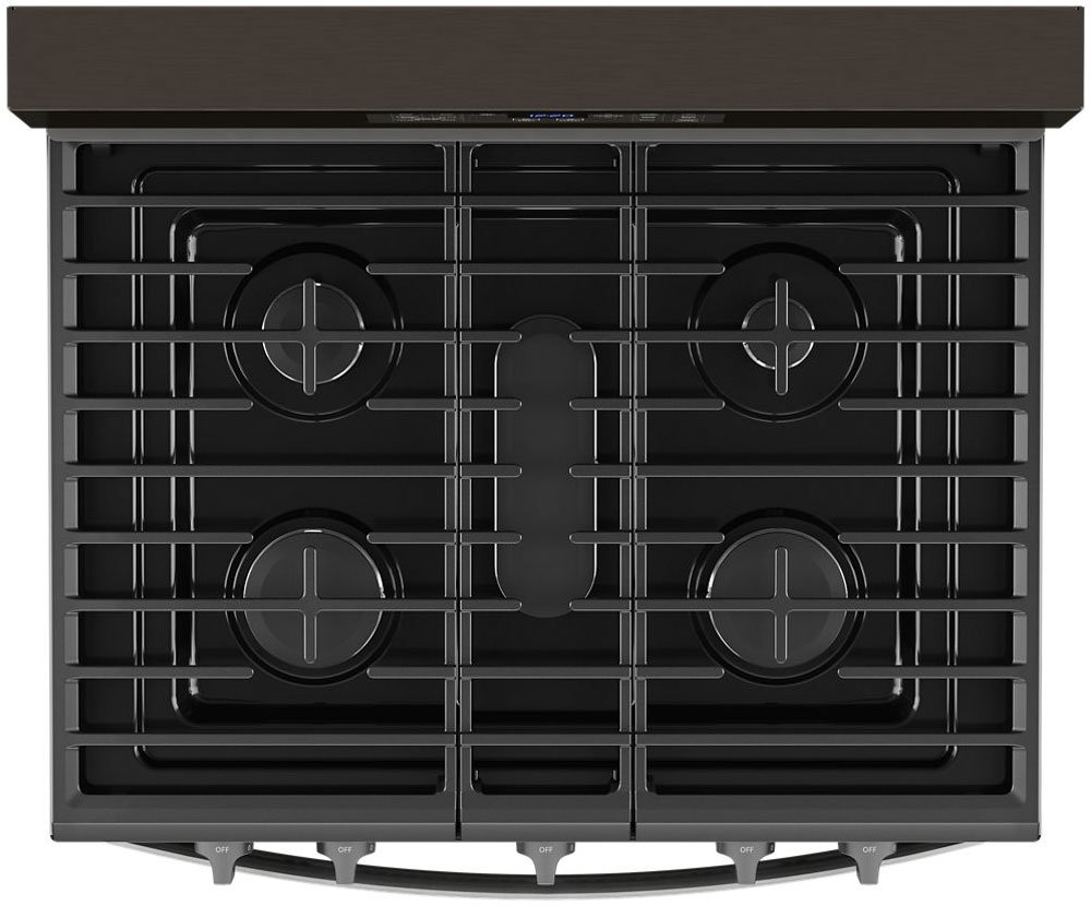 Whirlpool 5 Cu. Ft. Fingerprint Resistant Black Stainless Steel 5-In-1 Air Fry Gas Range