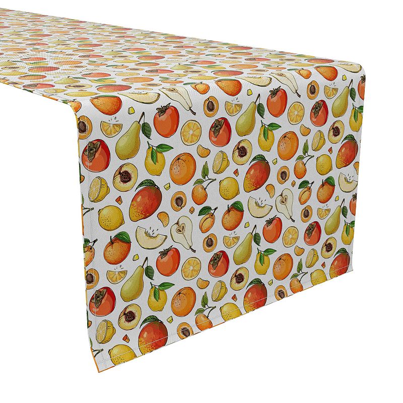 Table Runner， 100% Cotton， 16x72， All Kinds of Fruits