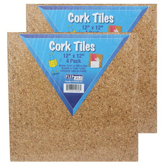 Flipside Products FLP10058 2 Cork Tiles 12Inx12In ...