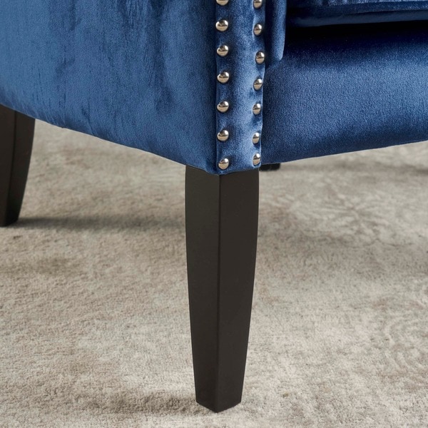 Tomlin Nailhead Velvet Club Chair by Christopher Knight Home