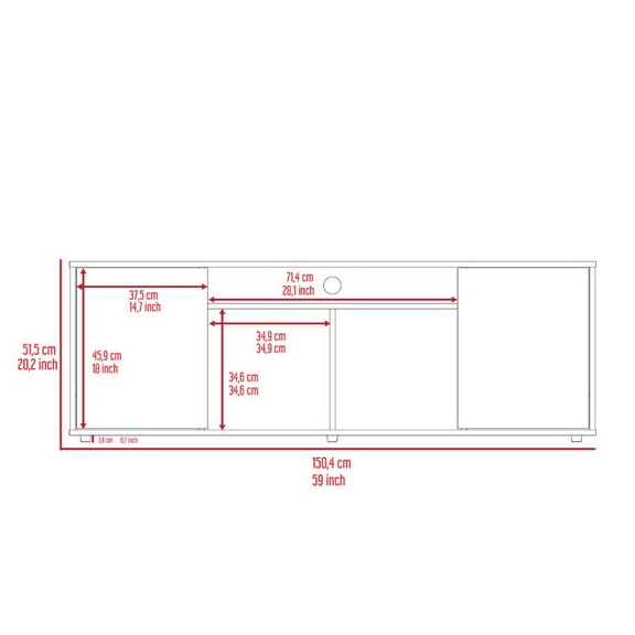 Capistrano 7 Shelf 4 Door 2 piece Living Room Set ...