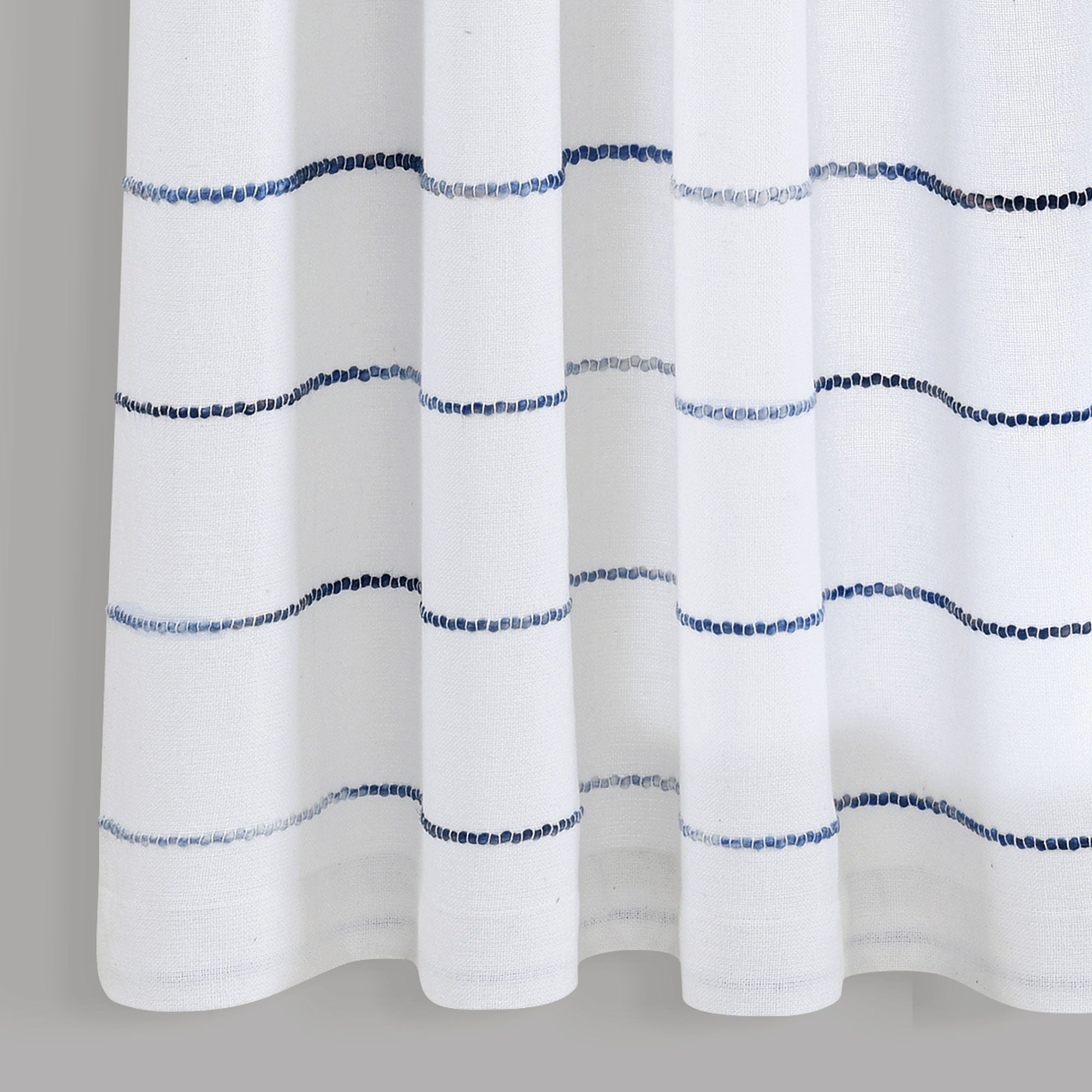 Ombre Stripe Yarn Dyed Cotton Window Curtain Panel Set