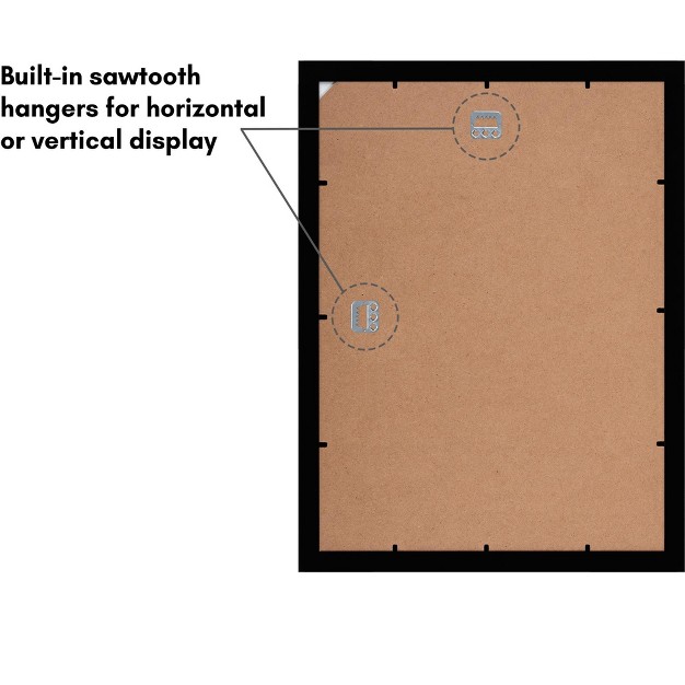 Americanflat Picture Frame With Mat Wood With Glass Cover