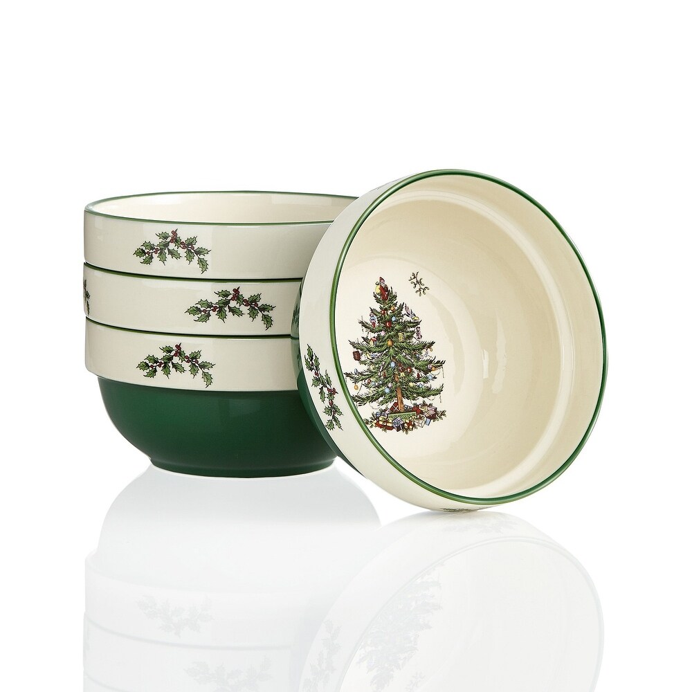 Spode Christmas Tree Stacking Bowls Set of 4   5.5 inch