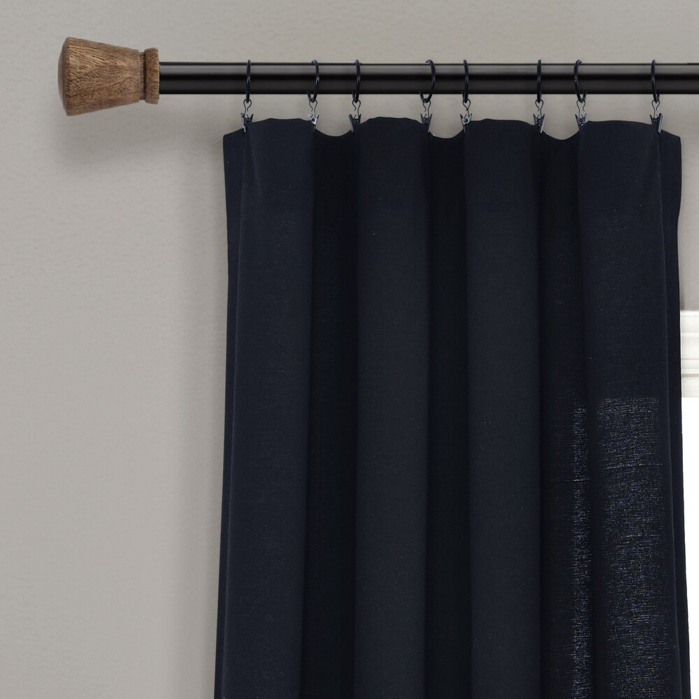 Lush Decor Linen Button New Window Curtain Single Panel   108\