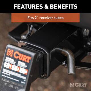 CURT 12 in. Swivel Hitch Pin with 58 in. Adapter (1-14 in. or 2 in. Receiver Zinc Packaged) 21578