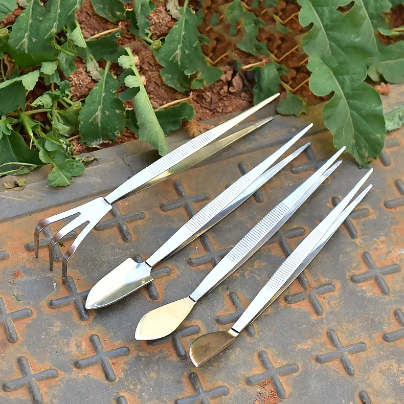 New Design Stainless Steel 4PCS Small Garden Hand Tool Set bonsai tool set