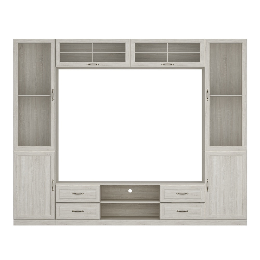 Wall Unit TV Stand TV Media Console Table Bookshelves Display Cabinet   98.4\