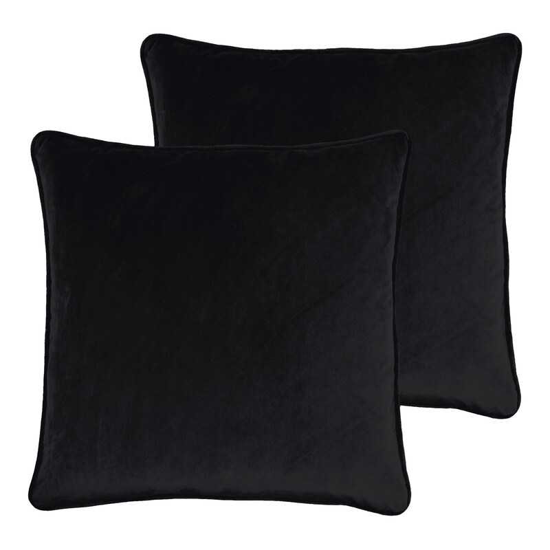 Sherry Kline Glendon Velvet Corded Edge pillow  zippered with Polyester Insert (Set of 2) 20\