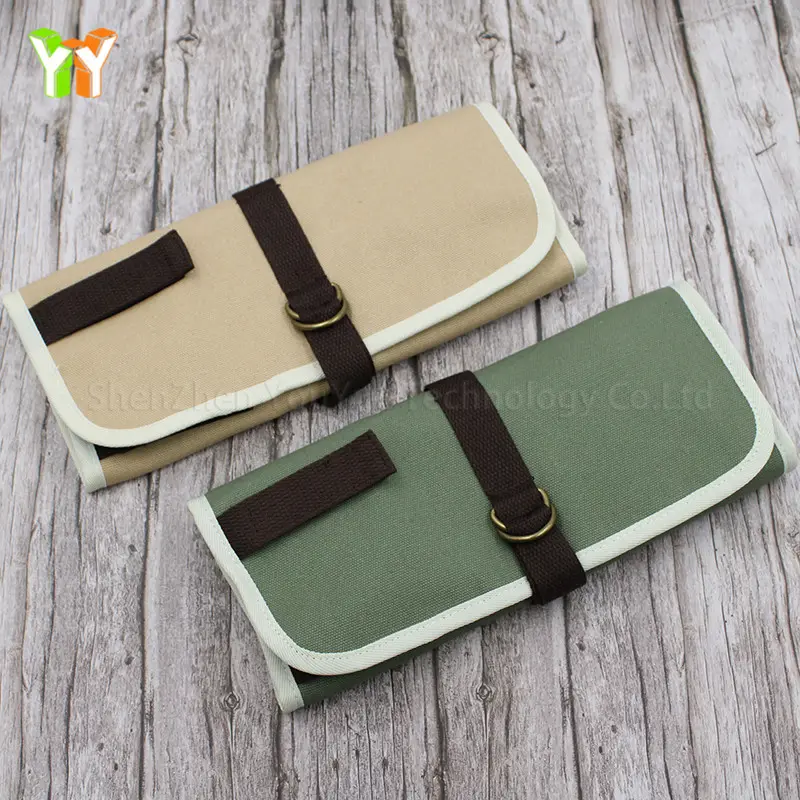 Portable Cutlery Bag Camping Picnic Tableware Organizer Canvas Dinnerware Storage Bag Utensil Pouch Case