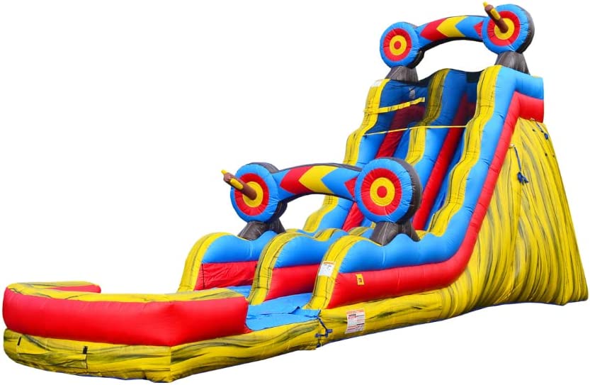 JumpOrange 19' FT Target Water Slide with Pool for Kids and Adults (with Blower), Commercial Grade, Tall Waterslide Inflatable, Backyard Water Park