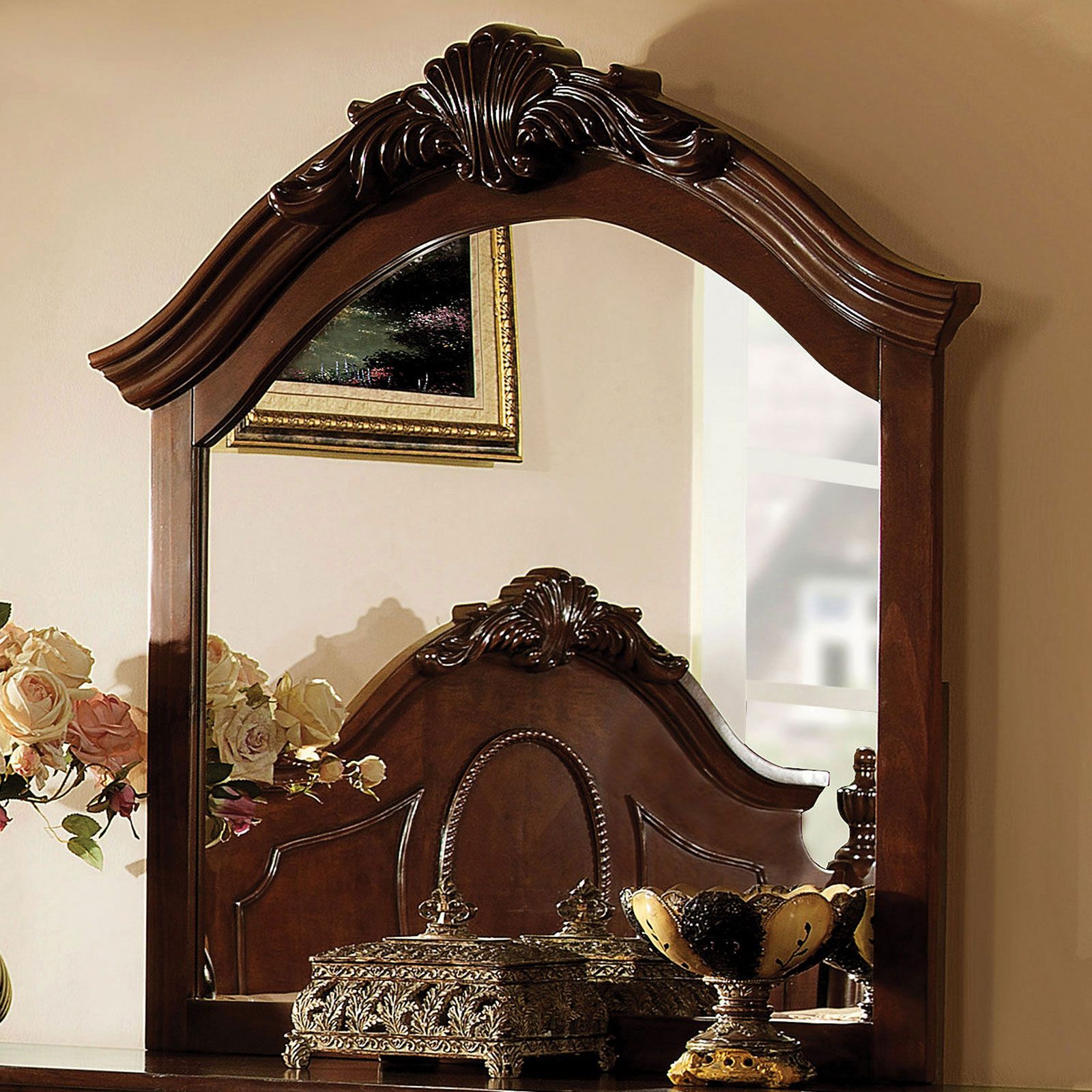 Velda Ii Mirror  Brown Cherry