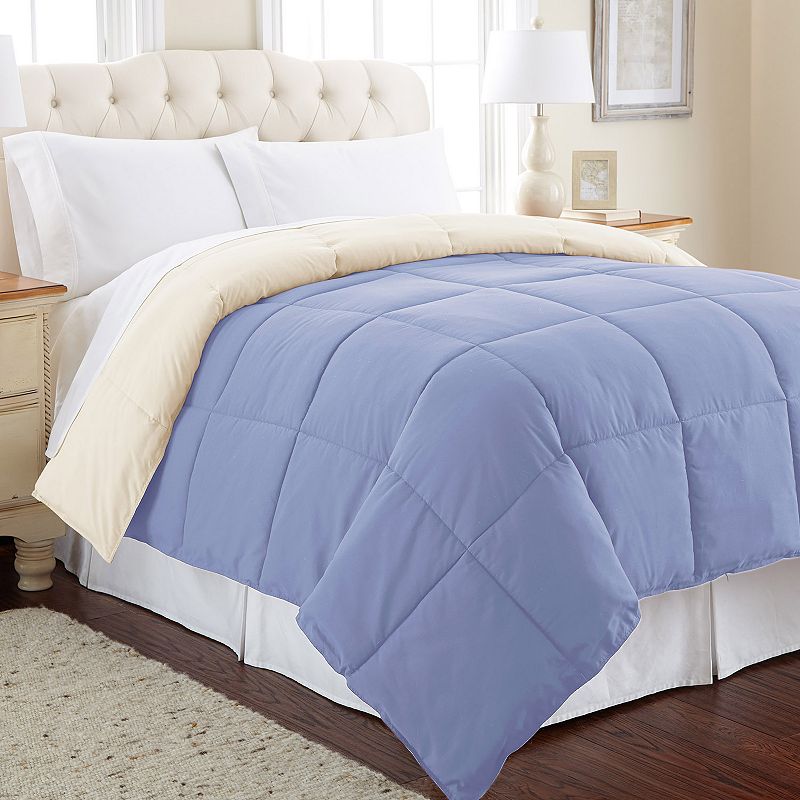 Solid Down-Alternative Reversible Comforter