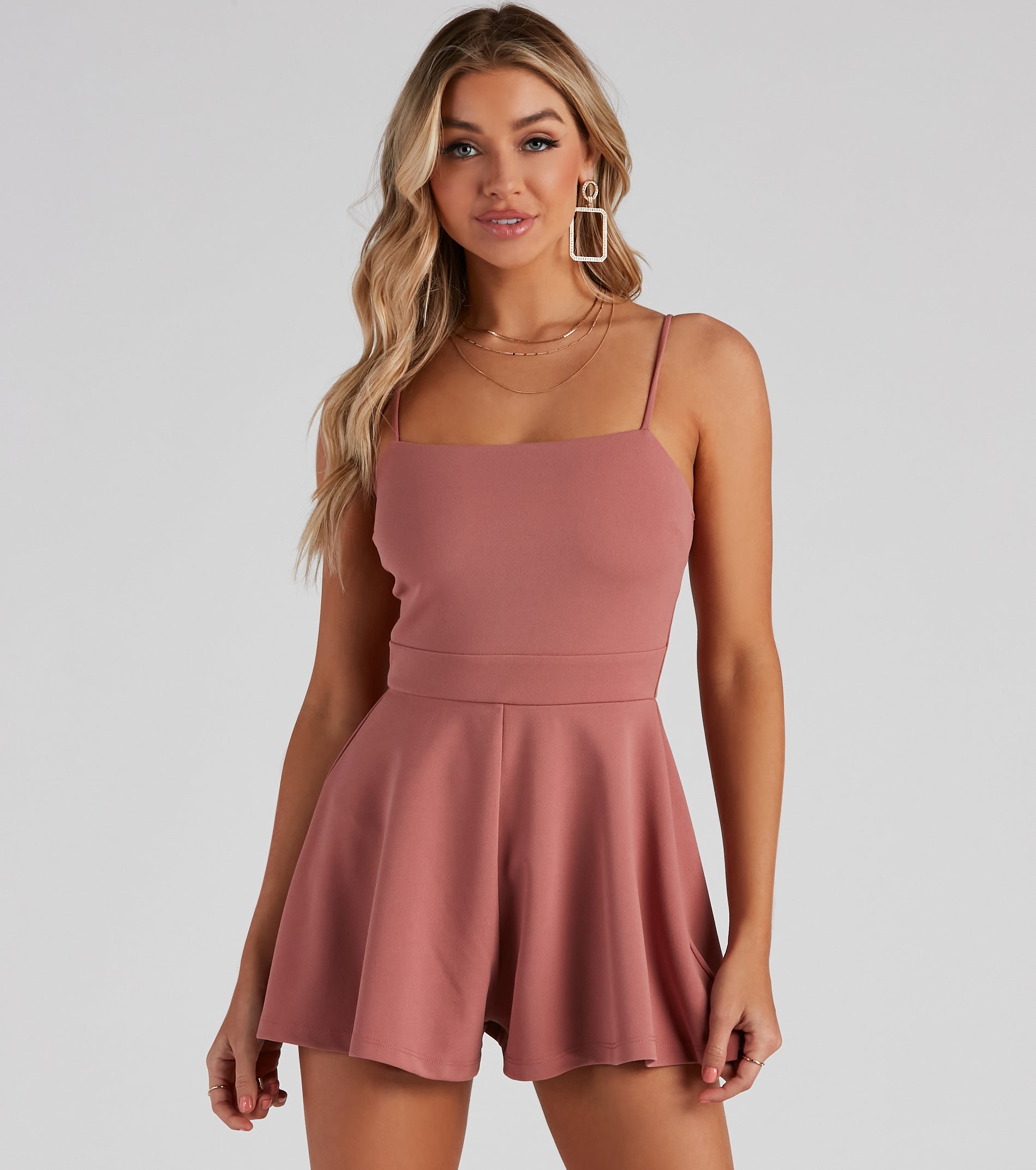 CLEARANCE - Take Me To Capri Square Neck Romper