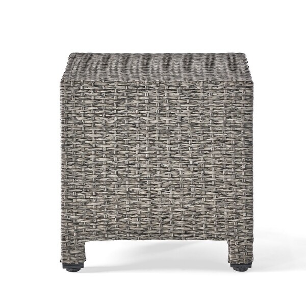 Clean Cube Shape Wicker Coffee Table