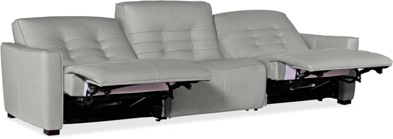 Hooker Furniture Living Room Reaux Power Motion Sofa With 3 Power Recliners