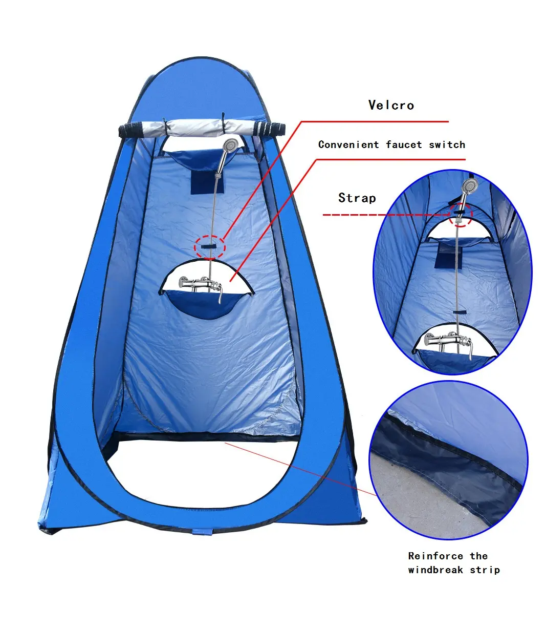 Wholesale Outdoor camping tent Waterproof portable bathroom beach shower Oxford tent