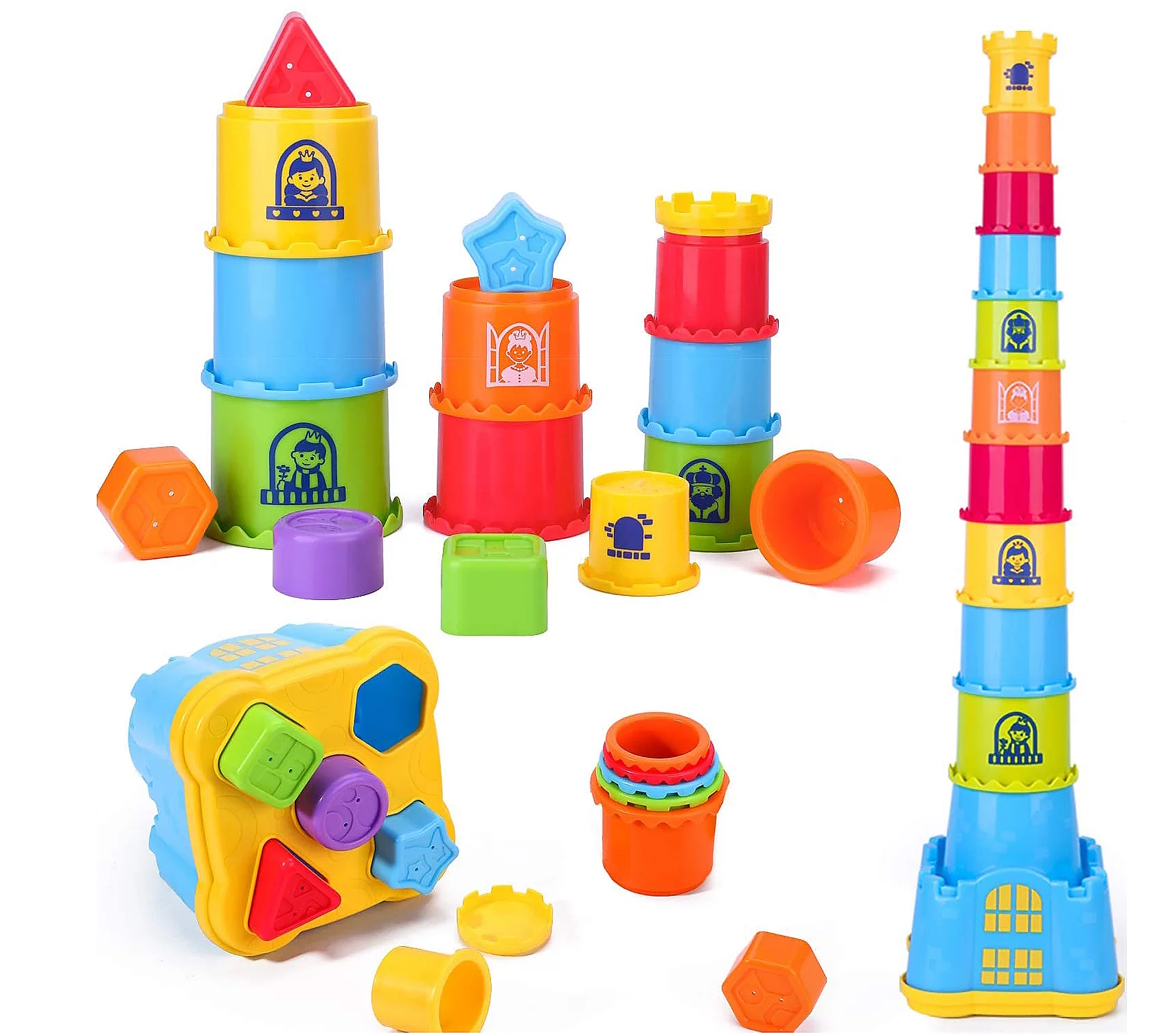 iPlay， iLearn Baby Stacking Toys Toddler Nesting Stack Cups