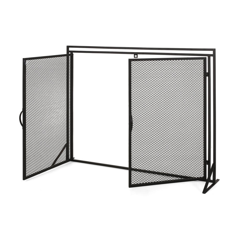 Cartwright Modern Iron Fireplace Screen by Christopher Knight Home   30.50\