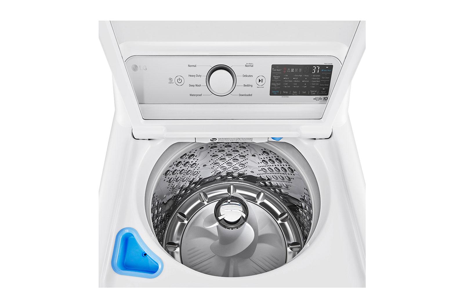 Lg WT7405CW 5.3 Cu.Ft. Mega Capacity Smart Wi-Fi Enabled Top Load Washer With 4-Way™ Agitator & Turbowash3D™ Technology