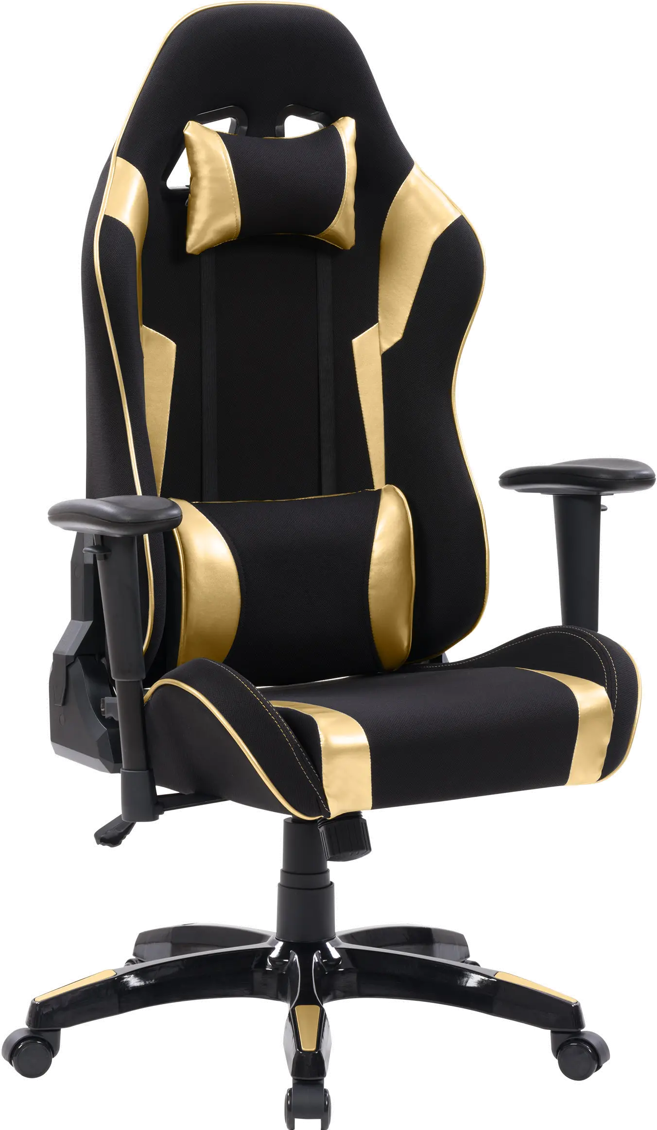 Workspace Contemporary Black and Gold High Back Ergonomic Gaming Chair