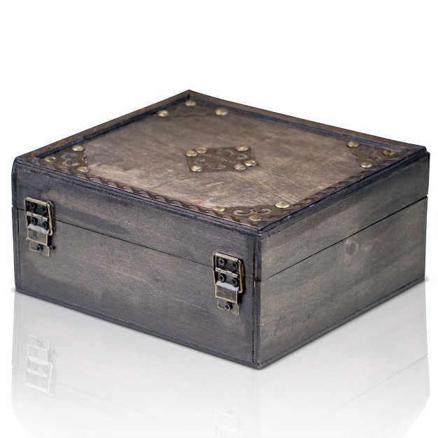 Wooden Durable Wooden Treasure Chest With Lock