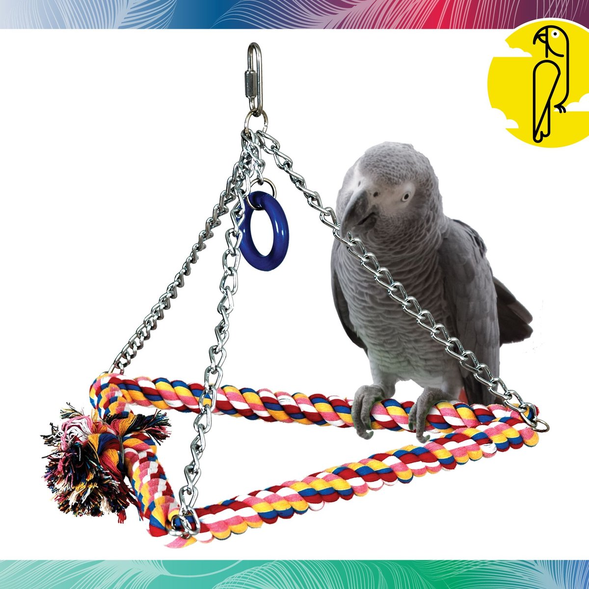 Caitec Featherland Paradise Cotton Pyramid Swing Bird Toy