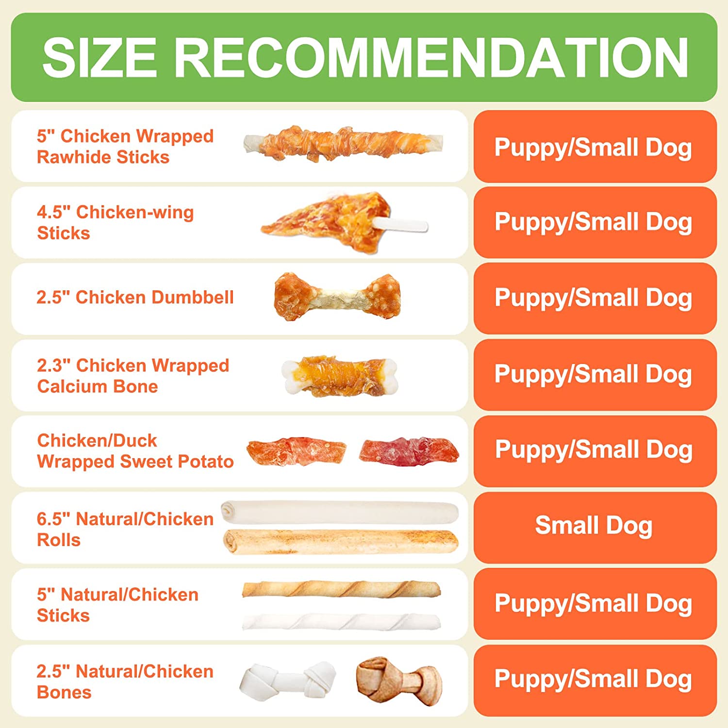 MON2SUN Dog Rawhide Twist Chicken Hide Sticks 5 Inch for Puppy and Small Dogs (5 inch (40Count))