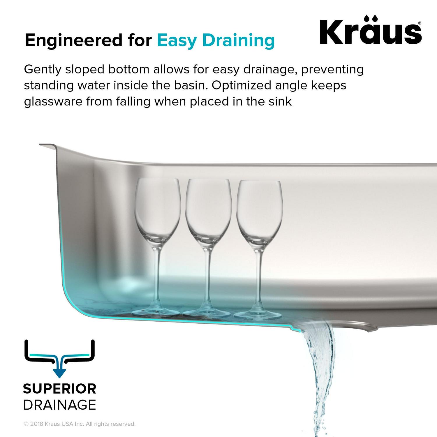 KRAUS Premier 15-inch 18 Gauge Undermount Single Bowl Stainless Steel Kitchen Bar Sink