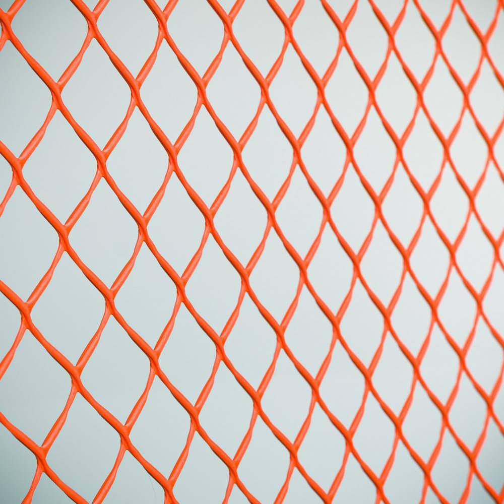 PEAK 50 ft. L x 48 in. H PVC Vinyl Safety Fence in Orange with 1-12 in. x 1-12 in. Mesh Size Garden Fence 3431