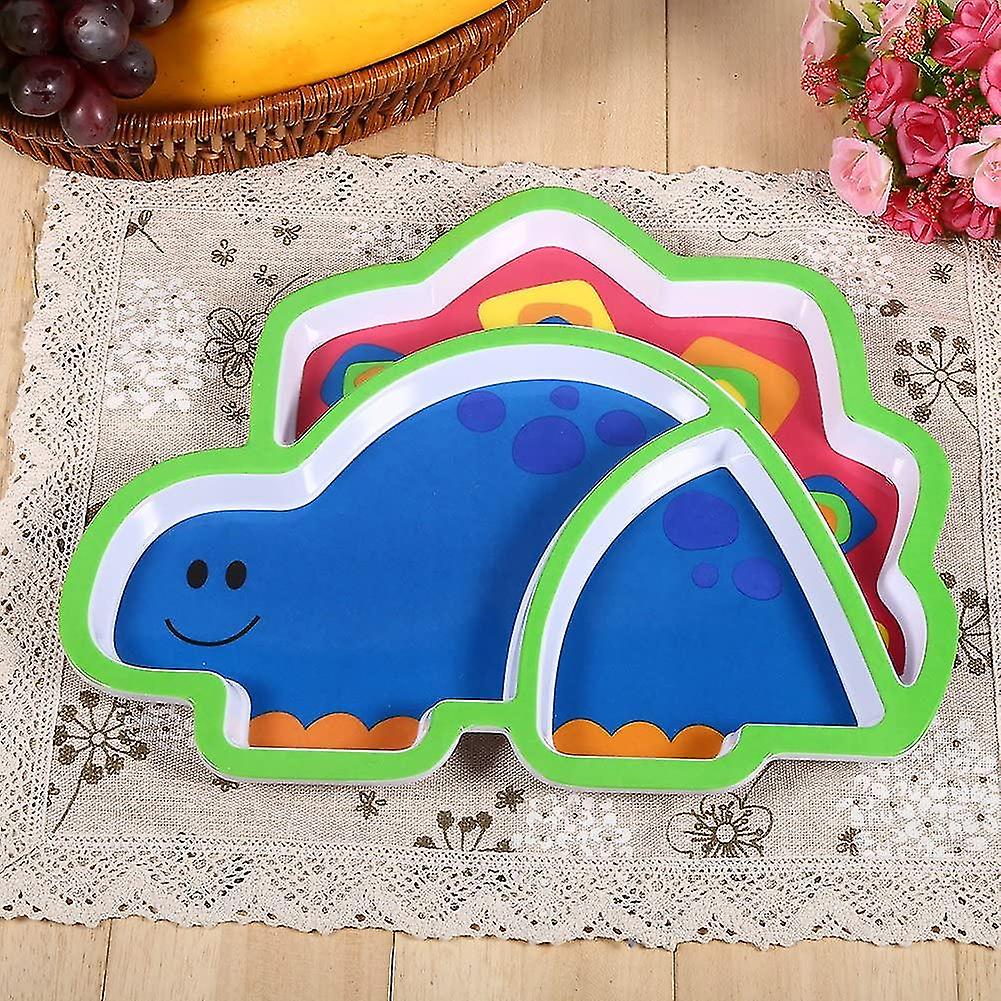 Botao Dining Dish Lovely Animal-shaped Resin Tableware Anti-slip Divided Dinner Plate Bowl Cartoon Dish Tray For Toddlers，dinosuar(1pc， Color)