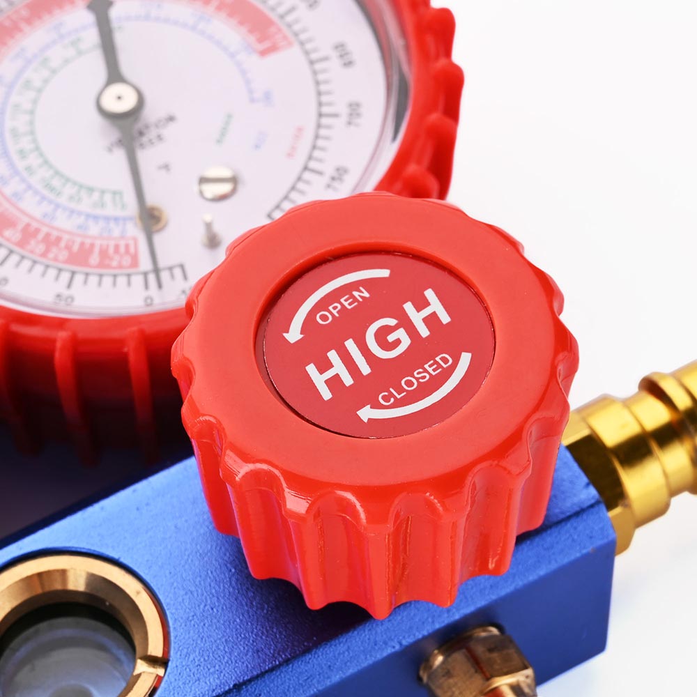 Yescom HVAC Refrigeration R410a Manifold Gauge Set 2 Valve 3 Hose